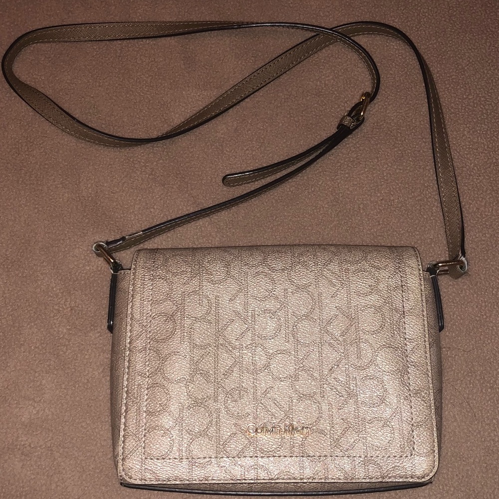 Calvin Klein brown tan Crossbody purse